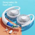 Portable hanging neck sports fan Dual Wind Head Neck Fan, Portable Hanging Neck Fan Rechargeable Neck Fan. 