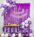 Happy Birthday Theme Set: Happy Birthday Banner, 1 Back Curtain, 30 Latex Balloons, - Birthday Accessories for Girls and Boys, Birthday party decoration. 