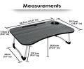 Portable Laptop Bed Table, Adjustable Lap Desk, E Laptop stand, Notebook Stand Reading Holder, Notebook Table Dorm Desk, Bed tray table with Foldable Legs & Cup Slot,for Eating Breakfast,Reading,Watching Movie on Bed/Sofa- Multicolor. 