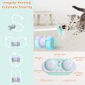 Pidsen Cat Toys Smart Automatic & Manual Electric Kitten Toys for Indoor Cats Rechargeable Remote Control Colourful Light Feathers with Bells Cat Ball for Cats Kitten. 
