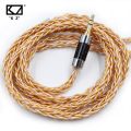KZ 8 Core Gold Silver Copper Mixed Plated Upgrade Cable Earphones Cable With 3.5mm 0.75mm Pin KZ ZSN PRO ZSX DQ6 ZAX ZS10 PRO. 