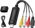 Easycap USB 2.0 Easy Cap Video TV DVD VHS DVR Capture Adapter Easier Cap USB Video Capture Device Support Windows 2000/Win Xp/Win Vista/Win 7/Win 8/ Win 10/ Win 11/ Mac-Book. 