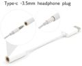 TheMax® White USB C to 3.5mm  [2 Pack] USB-C to 3.5mm Aux Audio Earphone  Jack Type C Connector for HTC, Xiaomi, OnePlus, iPad Pro, Sony Xperia, NOKIA, Samsung Galaxy S8+ (White 2 Pack). 