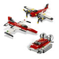 3 in 1 Architect Flight Adventures Building Blocks For Kids Technique Jisi Bricks Block & Engineering Toy Creative Fighting Jet Toys Plastic Educational 241+ Pcs DIY Brick Vortex Hovercraft Model Play Build Skill Set Gift For Teenager Boys - 3111. 