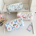 Bow Decorated Pencil Case Stylish Storage Bag Pen Case for Students School Office Travel Daily Use. 