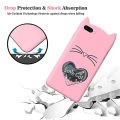 Oppo A3S Rubberised Cute Soft Heart Love Cat Mobile Cover For Girls. 