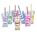 16 oz. Curly Straw Carnival Cup Tumbler. 