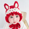 2024 Baby hat autumn and winter princess girl baby knitted woolen hat can bunny infant girl ear protection hat trendy Escape Meounsa. 