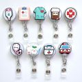 Cute Medical Pvc Badge Retractable Badge Reel Nurse Doctor Student Exhibition ID Card Clips Badge Holder Stationery. 