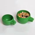 【Flash sale】 Bird Feeding Bowl Food Water Plastic Round Cup Holder Parrot Pigeon Cage Feeder. 