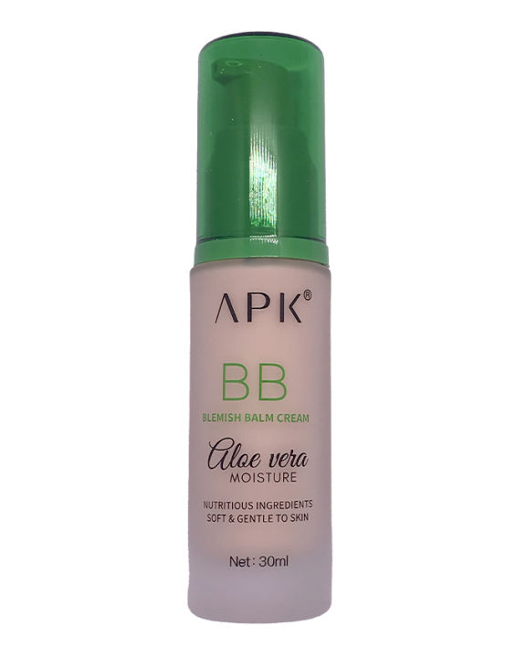 APK BB Blemish Balm Cream: Aloe Vera Moisturizing, Nutritious, Soft & Gentle to Skin - 30ml