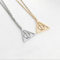 New Triangle 3 Color Movie Har-Ry Triangle Artifact Pendant Necklace Movie Trendy Jewelry Long Chain Dropshipping. 