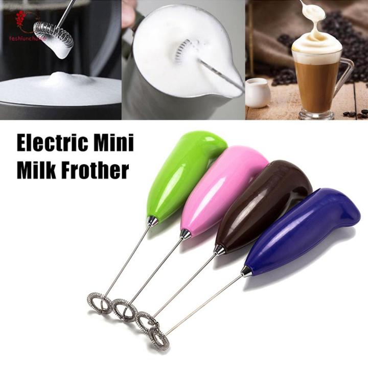 Milk Frother, Coffee Frother, Electric Whisk, Electric Mini Kitchen Stirrer Milk Frother Handheld Coffee Egg Milk Shake Mixer Stainless Steel Battery Operated Coffee Stirrers, Whisk Drink Mixer