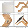 BRASNZ HAITRAL Wooden Table Lamp Creative Adjustable Stand for Bedrooms. 