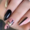 24Pcs/Set Red Almond Nail Tips Glitter Artificial Acrylic Long Press on Nails European Style Stick on Nails Wearing Nails. 
