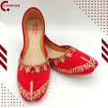 Red with Golden Floral Stylish Handcraft Black khussa for Girls Khusa For Women Khusa For Girl. 