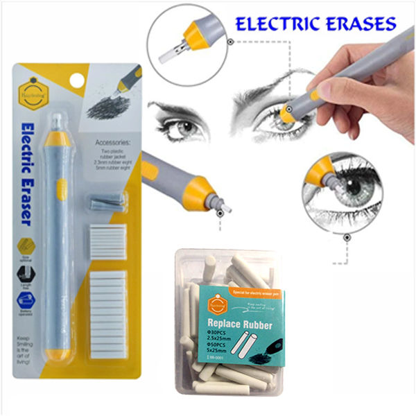 Keep Smilling Electric Eraser(E-0002), Battery Operated Eraser, Electric Eraser for Sketch Writing Drawing