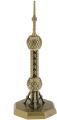 Shanghai Oriental Pearl TV Tower Statue - Antique Metallic Pearl Tower Statue Décor Figure Showpiece. 