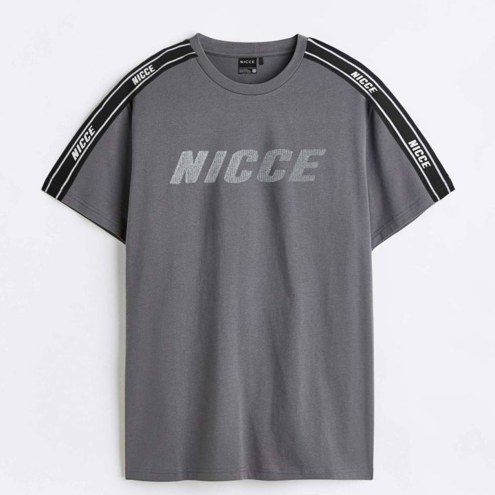 ELO - Nicce Men's Contrast Panel Logo Embroidered Tee Shirt - Tshirt For Men / Tshirt For Boys