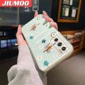 JIUMOO For vivo V20 SE Case Fashion Tide Flower Side Design Phone Case Square Edge Pattern Silicone Softcase Luxury Plating Casing Full Cover Camera Shockproof Protection Cases. 