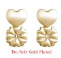 【BestGO】2 Pair Fashion Silver Earring Backs Support Hypoallergenic Earrings Lift Lifters Fits. 