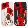 Costom Albania Flag Football Soccer Jersey Cover Case for iPhone 15 14 Pro Max 13 12 11 Mini X XS XR 7 8 6S Plus SE. 