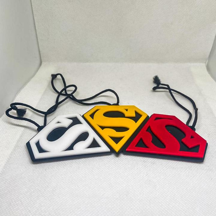 3D Super Man Logo Bike Car Hanging Pendent Accessories Car Rear Mirror & Bike Handle Hanging Pendent Decoration Accessories