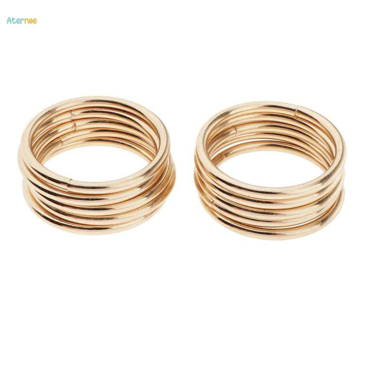 2x 10pcs Welded Iron Metal Rings Macrame Craft