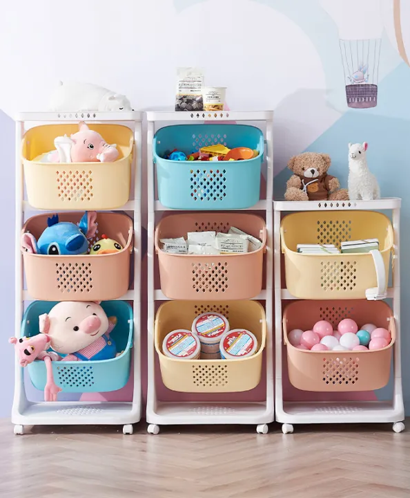 Home%20DIY%202-%203%20Layer%20Storage%20Rack%20Wheels%20Plastic%20Bins%20Kid%20Toy%20Storage%20Organizer%20With%20Plastic%20Bins%20-%20Image%203