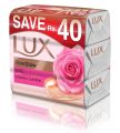 Lux Rose Pink Soap Bar 123G Trio. 