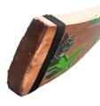 Naqqash Sports - Green Tape Ball Cricket Bat Chemical Toe Guard Best Grip Top & Bottom Threat Binding Full Curve(Saki, German, JD). 