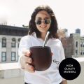 Wooden Yerba Gourd Mate Tea Set Handmade Natural Wood Coffee Water Mate Cup with Spoon Straw Bombilla Brush 200ML. 