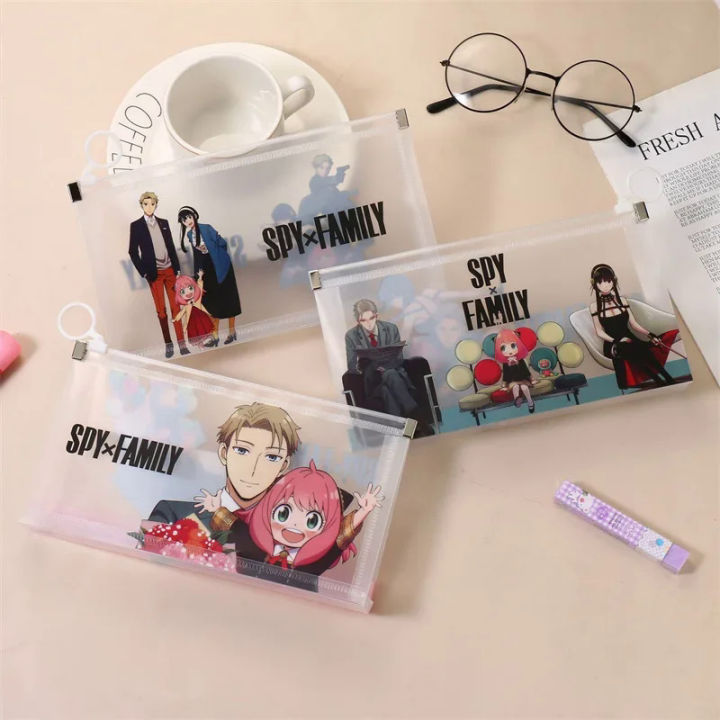 Anime SPY×FAMILY Loid Forger Anya Forger Yor Forger Plastic Pencil Case School PVC Pencilcase Kids Stationery Gift Cosmetic Bag