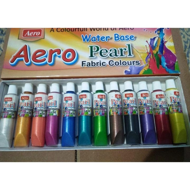 Pearl Fabric Colors Set Of 12 Colours For Artists