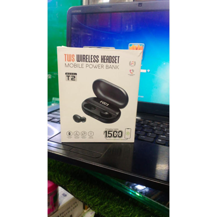 TWS%20T2%20Wireless%20HEADSET,%20T2%20Bluetooth,%20Wireless%20EARBUDS%20With%201500mAH%20Powerbank,%20Bluetooth%205.0,IPX5%20Waterproof,%20Led%20Power%20Display,%20Hifi%20Sound%20Quality,%20HD%20Calling%20-%20Image%203