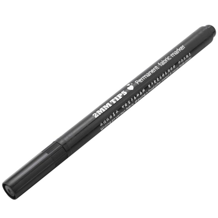 3 x Marker Pens Permanent Colors For DIY Clothes Shoes black