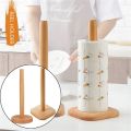 Wooden Kitchen Roll Holder Free Standing Paper Towel Holder Creative Tissue Holder For Bathroom And Kitchen. 