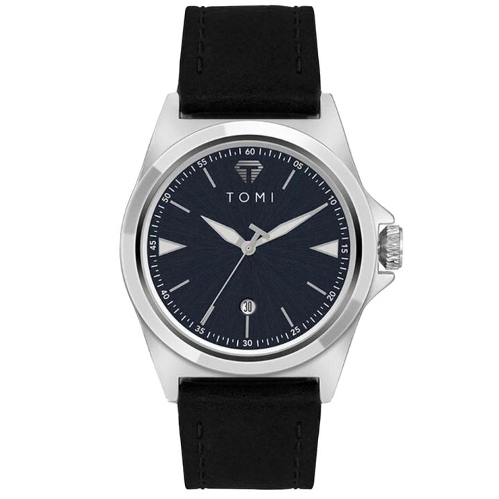 TOMI T041 Mens Watch Luxury Date Quartz Fashion Watch Leather Strap