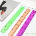2Pcs Color Flexible Rulers Soft Bendable Plastic Rulers Duals Scale Bendable Flexible Rubber Rulers Clear Straight Ruler. 