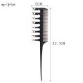 2 Style Professional Hair Dyeing Highlight Hair Brush Double-Sided Hook Rat Tail Comb ber Hairdressing Comb Hair Styling Tool- Type 805. 