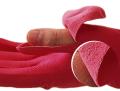 Pair of Cotton-Lined & Plastic Rubber Multipurpose Reusable Extra Long Household Glove. 