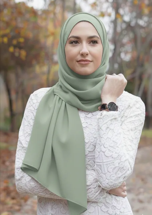 BIN-B%20Luxury%20Chiffon%20Georgette%20High-quality%20fabric,%20Lightweight%20feel%20and%20effortless%20drape%20Hijabs/Scarves/Stoler%20for%20Girls/Women%20-%20Image%204