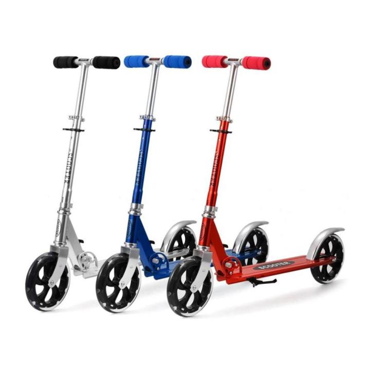 Teens Adult Foldable Adjustable Height 2-Wheel Kick Scooter Aluminum Alloy