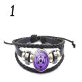 Uchiha Clan Rinnegan Sharingan Eye Bracelet Anime Braided Leather Bracelet Cosplay Jewelry A912. 