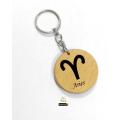 aries zodiac sign keychain. 