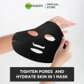 Garnier Skin Active Pure Charcoal Black Algae Tissue Face Mask, Pore Tightening 28 g. 