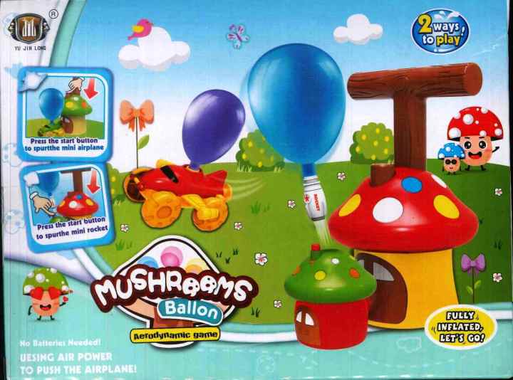 Mushroom Balloon Powered Car Set Creative Power Balloon Car Toy Aerodynamic Car Toy Car Balloon Racers / Balloon Airplane