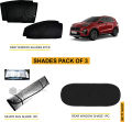 KIA SPORTAGE COMPLETE SHADES FOR CAR PACK OF 3 ,SIDES WINDOW SHADES 4PCS ,REAR WINDOW SHADE 1PC, WINDSCREEN SILVER SUN SHADE 1PC. 