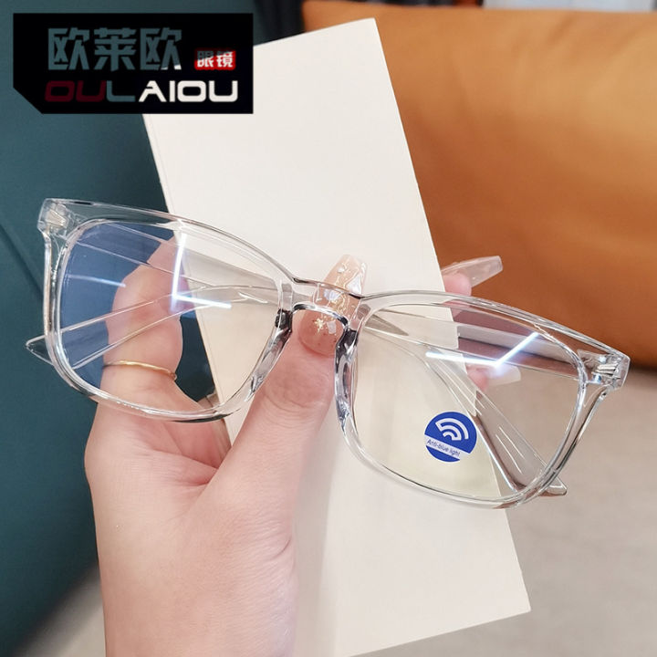 2024 New Anti-Blue Light Glasses Wholesale Stall Men and Women Same Transparent Watch Mobile Phone Computer Goggles Frame