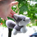 Cute Small Husky Dog Plush Doll Toy Keychain Keyring Pendant Bag Car Key Holder. 